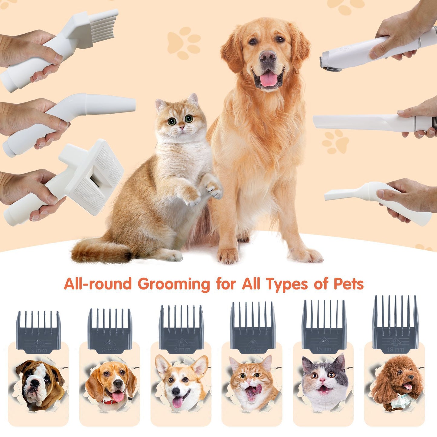 4 in 1 pet vacuum and trimmer