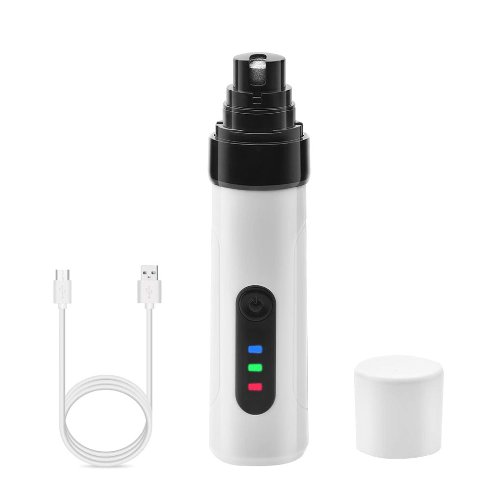 Electric Dog Nail Grinder – Quiet, Rechargeable USB Pet Nail Trimmer for Dogs & Cats