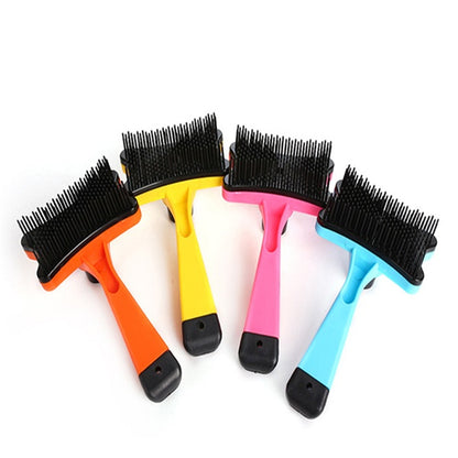 Pet grooming brush for cats and dogs