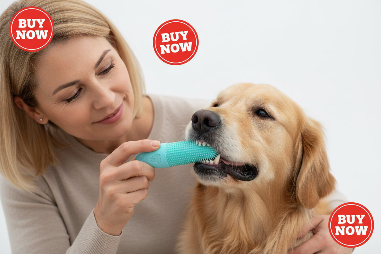 Paw Works co Pet Silicone Finger Toothbrush